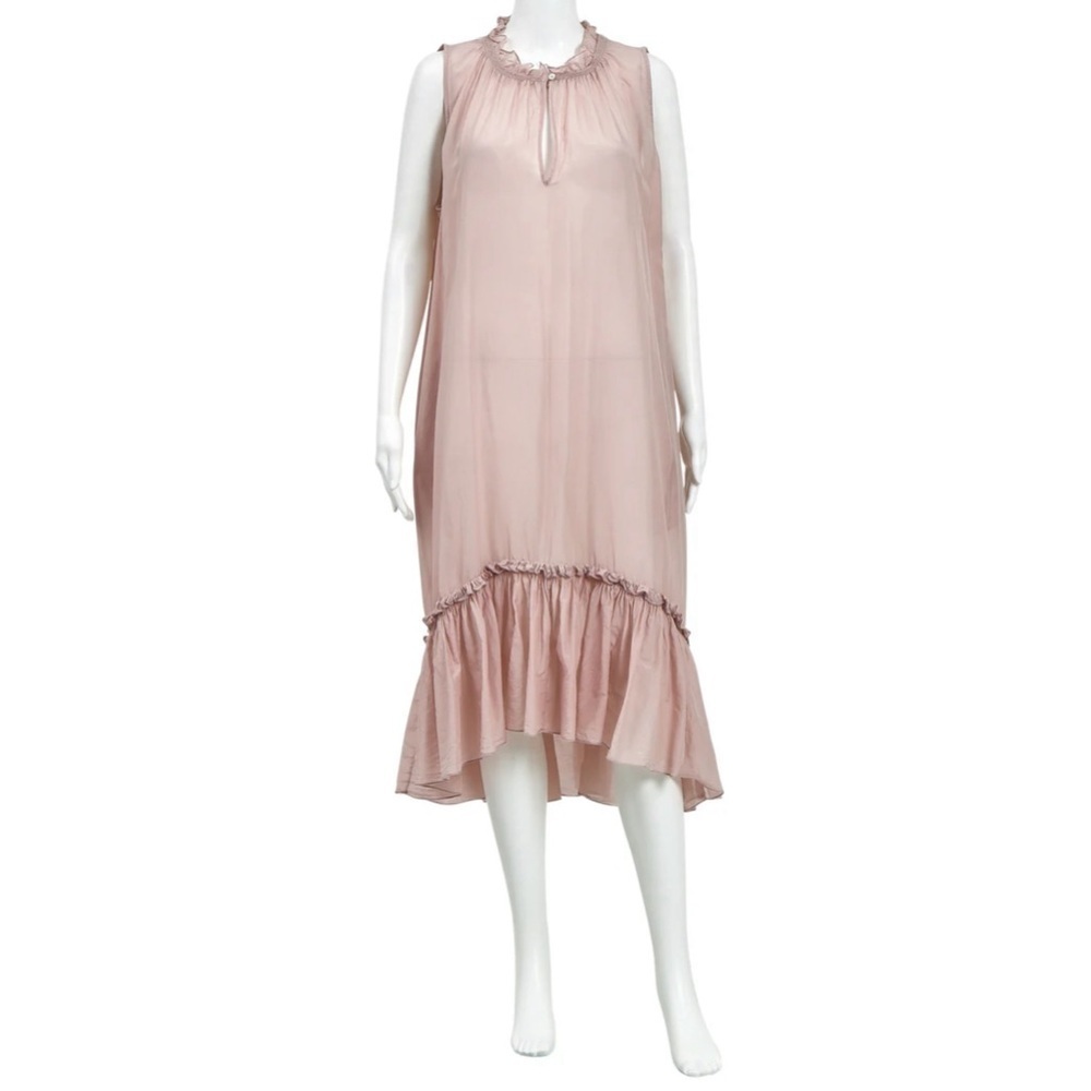 BIRD AND KNOLL RUFFLE HEM DRESS Size Small